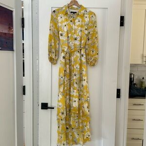 BR Asymmetrical Long Yellow Dress